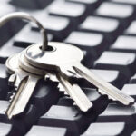 Keys on top of a computer keyboard