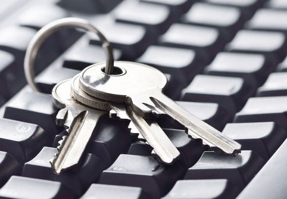 computer keyboard with keys