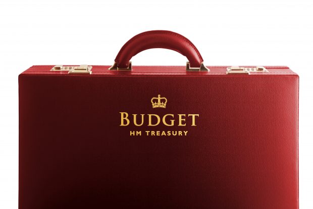 red budget HM Treasury briefcase