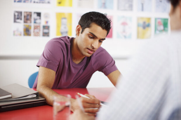 Man working at a desk